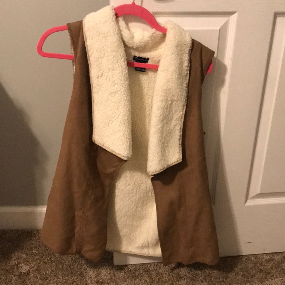 Suede/Fur Vest Jacket